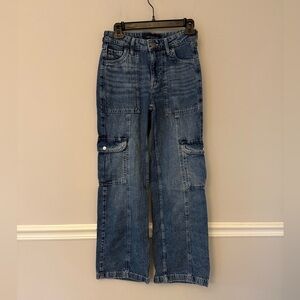 Aeropostale denim utility cargo blue jeans. 00R